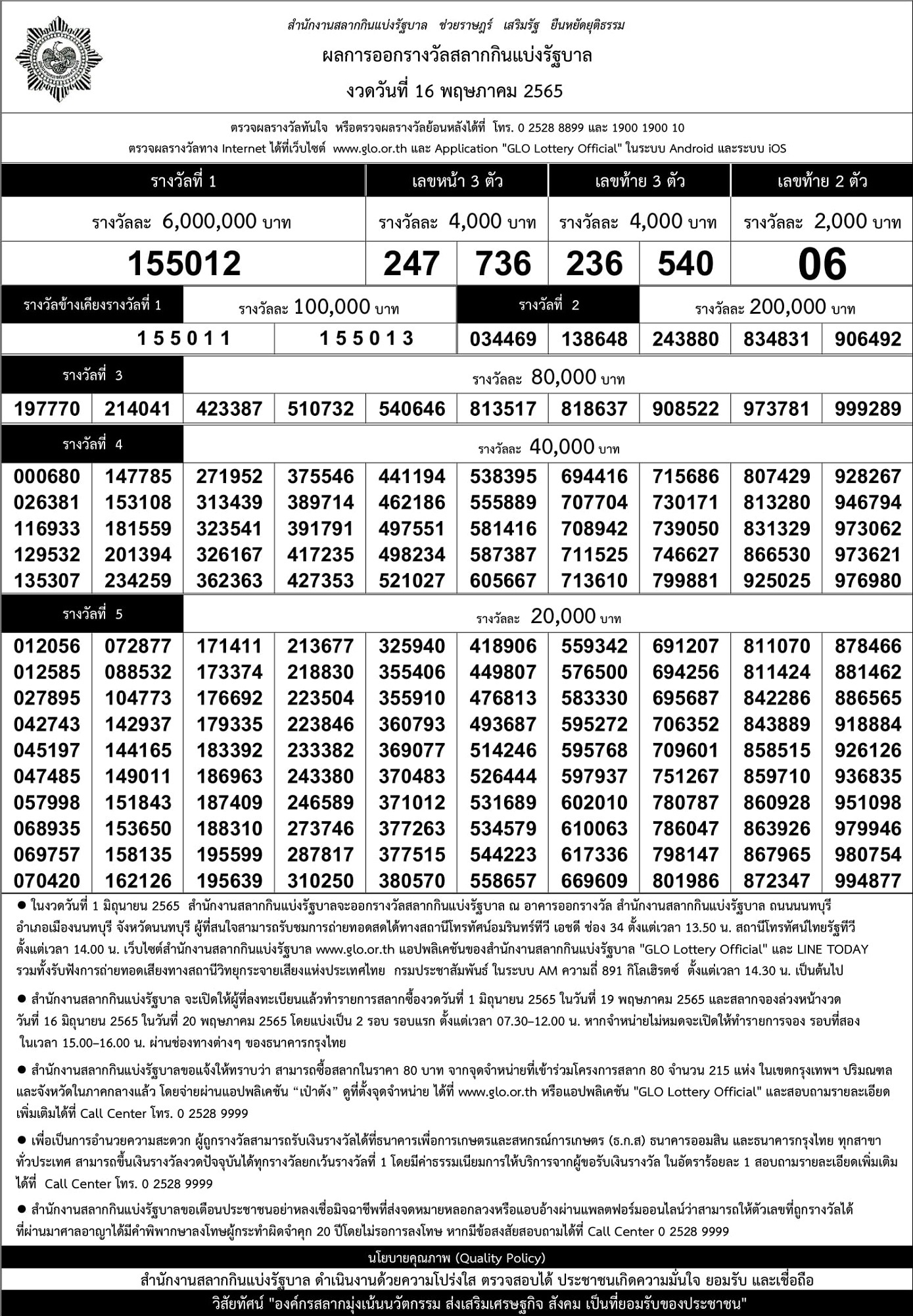 ใบตรวจหวย 16/05/65 พิมพ์ใบตรวจวย ใบตรวจหวย 16 พฤษภาคม 2565