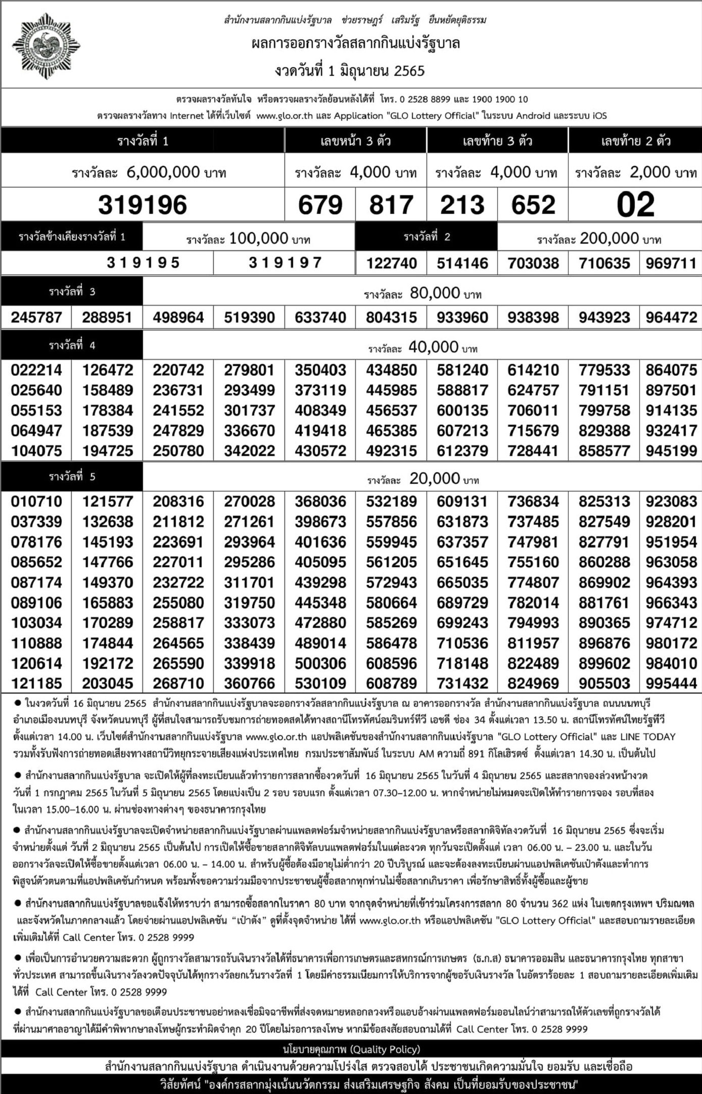 ใบตรวจหวย 1/06/65 พิมพ์ใบตรวจวย ใบตรวจหวย 1 มิถุนายน 2565