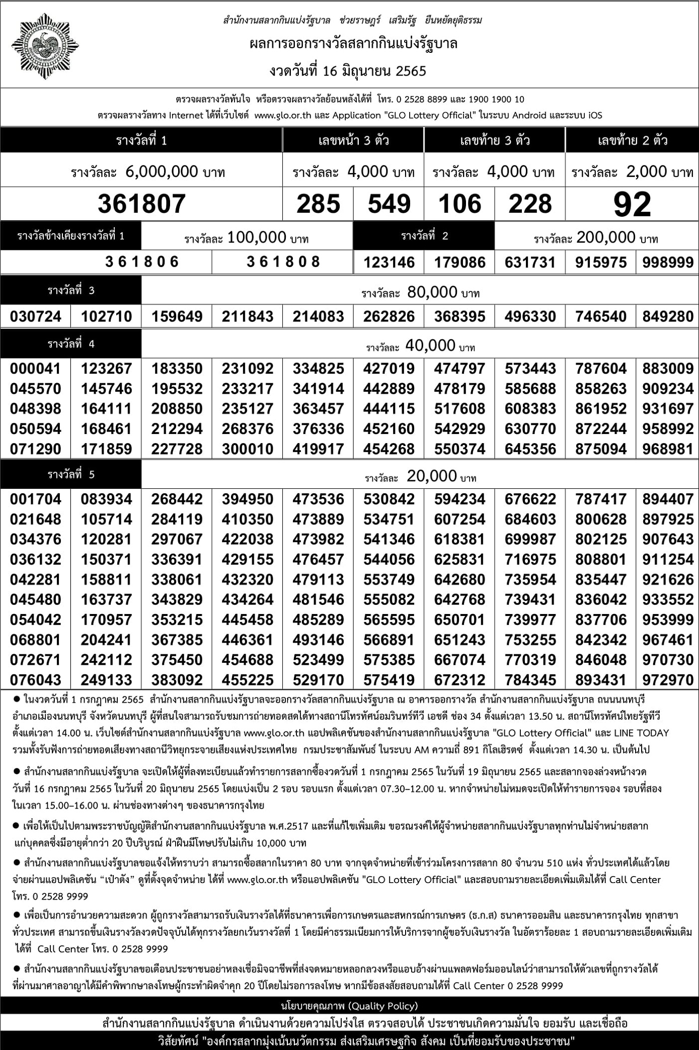 ใบตรวจหวย 16/06/65 พิมพ์ใบตรวจวย ใบตรวจหวย 16 มิถุนายน 2565