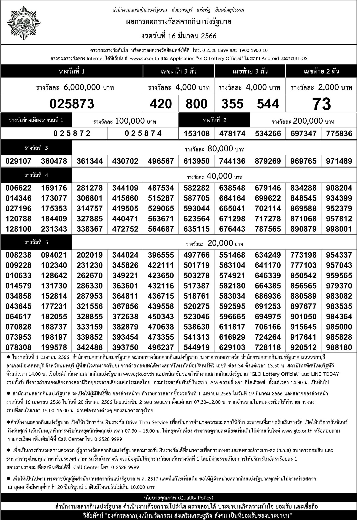 ใบตรวจหวย 16/03/66 พิมพ์ใบตรวจวย ใบตรวจหวย 16 มีนาคม 2566