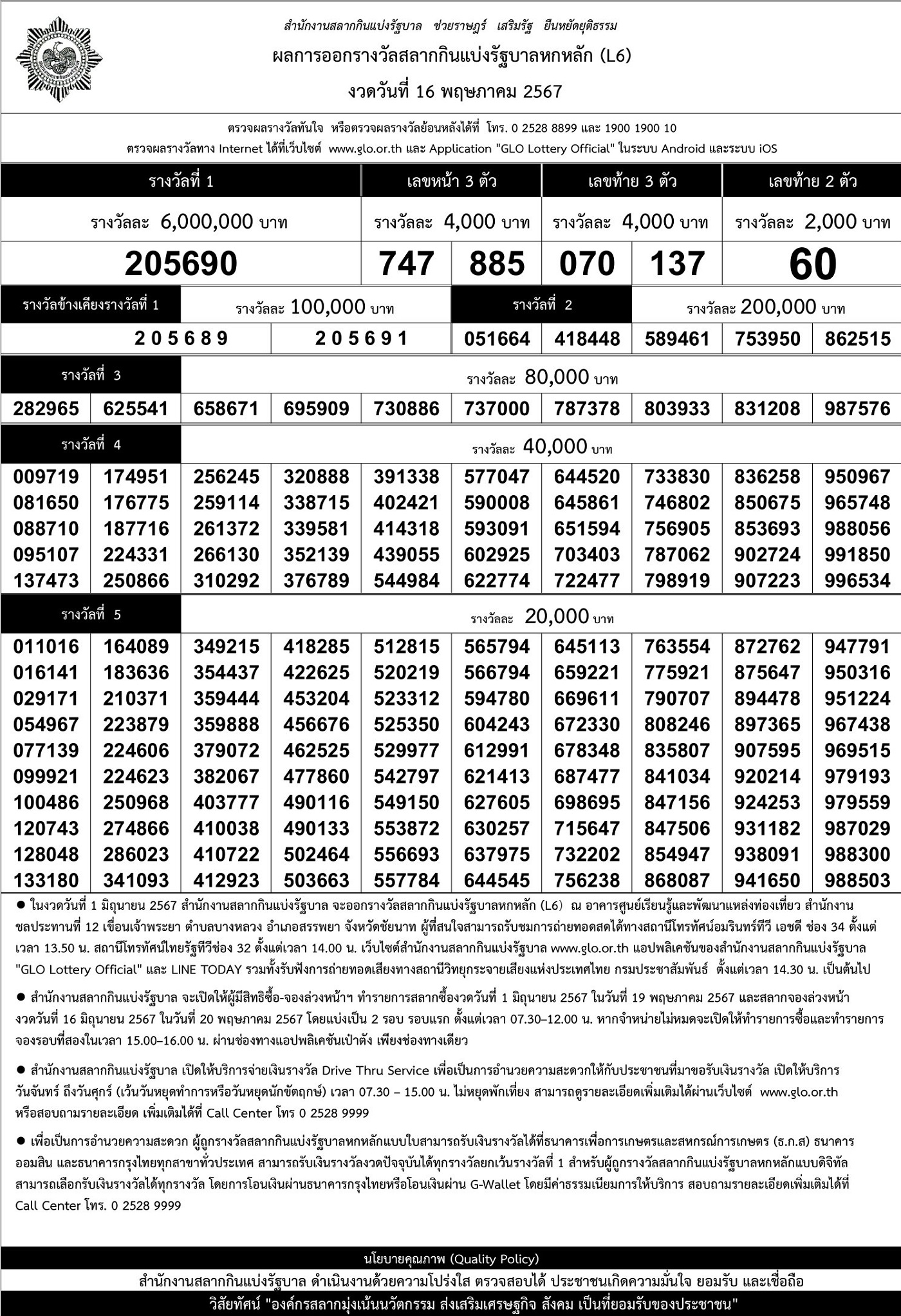 ใบตรวจหวย 16/05/67 พิมพ์ใบตรวจวย ใบตรวจหวย 16 พฤษภาคม 2567