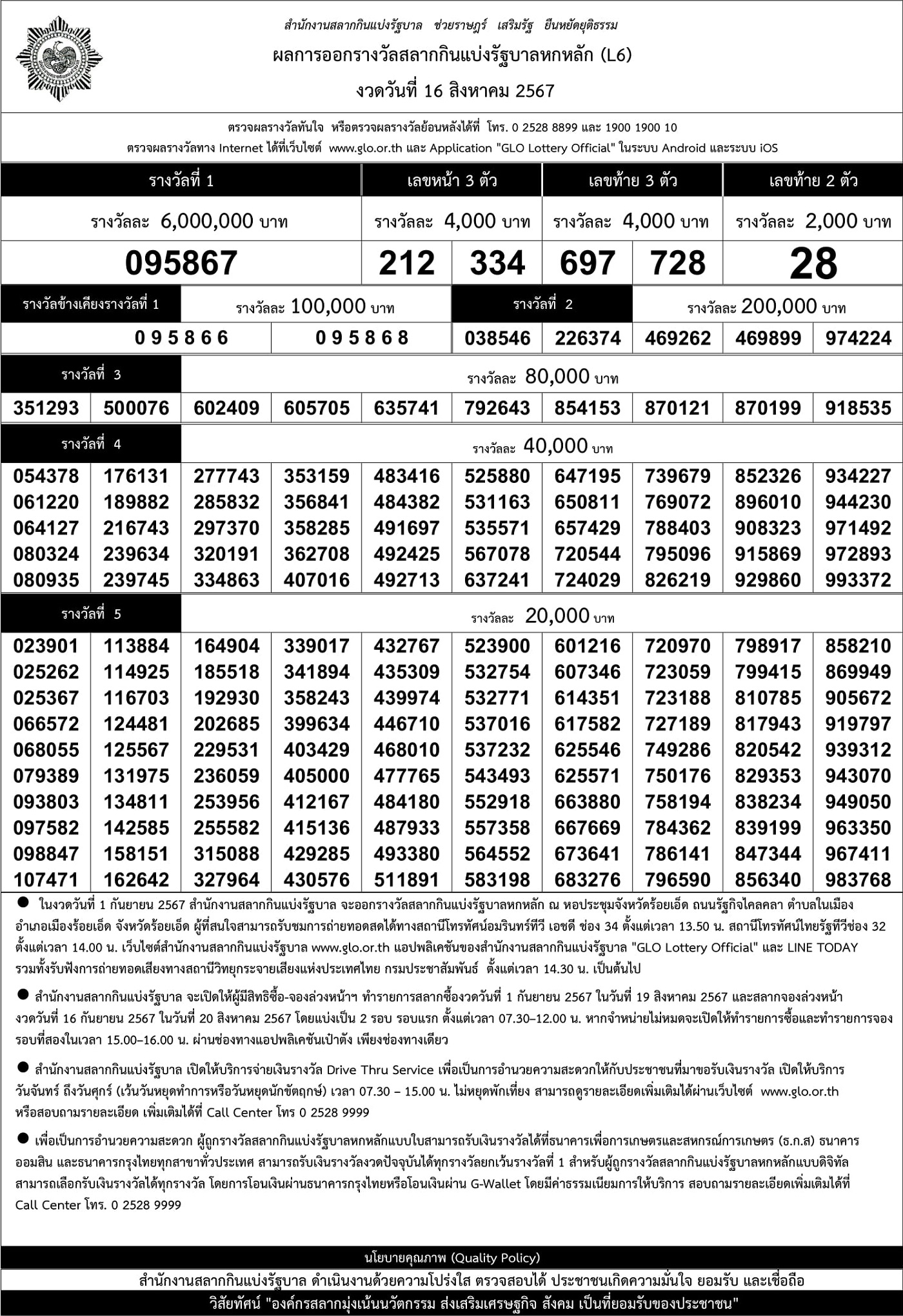 ใบตรวจหวย 16/08/67 พิมพ์ใบตรวจวย ใบตรวจหวย 16 สิงหาคม 2567